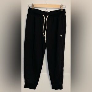 Champion Black Cropped Jogger Sweatpants. Sz.Small.